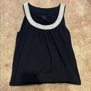 Talbots Black and White Tank Top